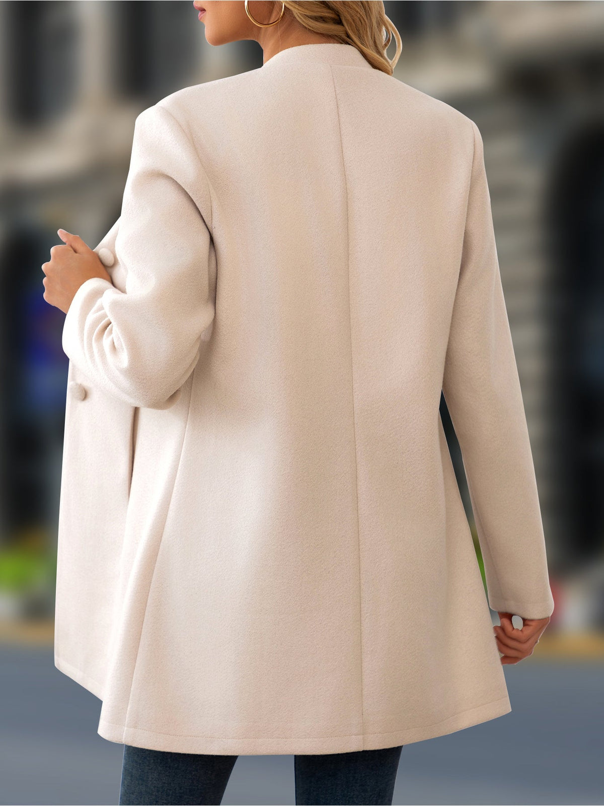 Elena | Elegant High-Neck Coat