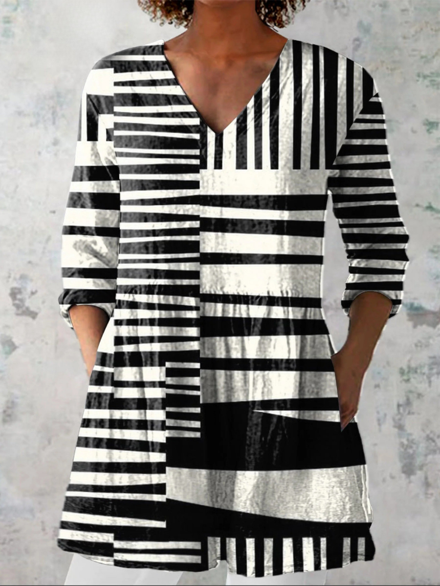 Grace | Long Blouse with V-Neck