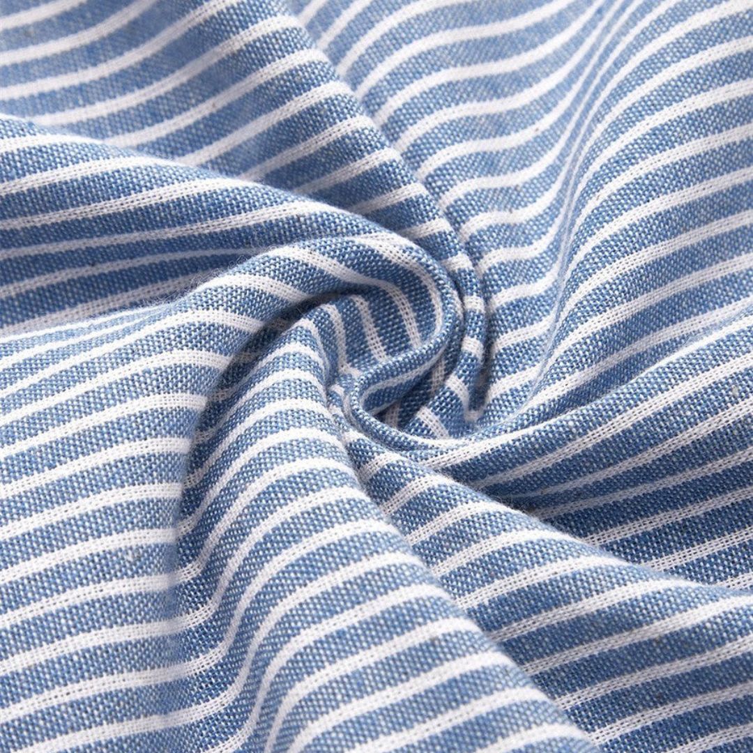 Sofia | Elegant Striped Midi Dress with Pockets