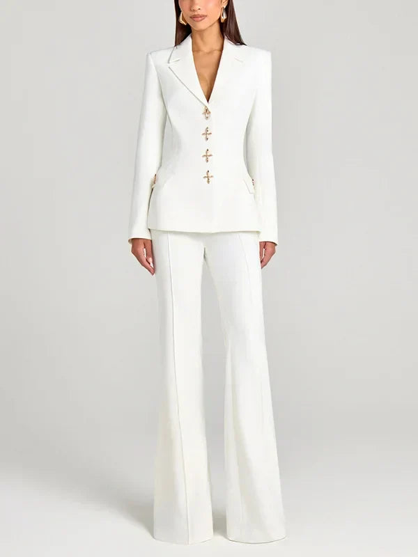 Sofia | Blazer bianco a un bottone